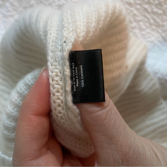 Cashmere Ivory Boatneck Sweater - Picture 6 of 7